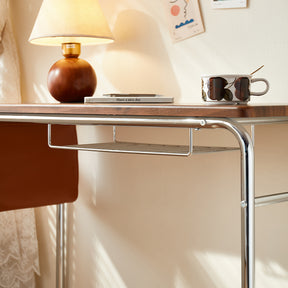 Thomasin 76cm Mobile Iron Leg Study Desk/Computer Table With Storage