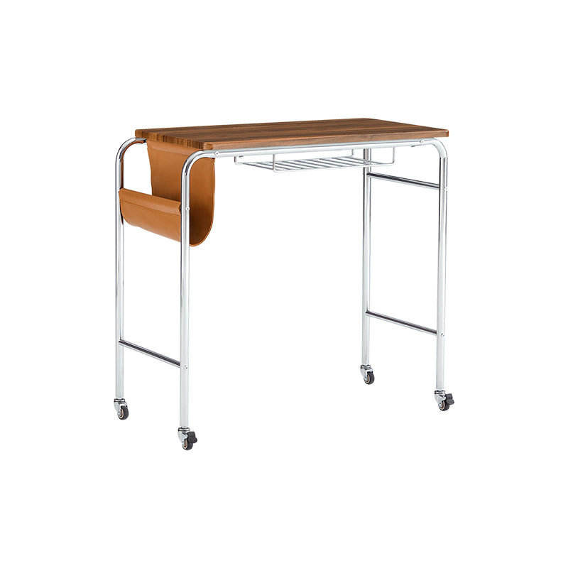 Thomasin 76cm Mobile Iron Leg Study Desk/Computer Table With Storage