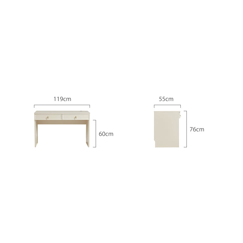 Nathaniel Single Office Desk/Computer Table Set With Drawer/Chair/Bookcase White