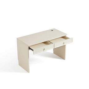 Nathaniel Single Office Desk/Computer Table Set With Drawer/Chair White