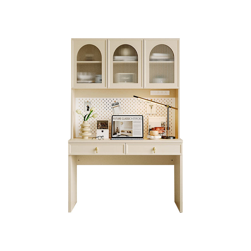 Nathaniel Single Office Desk/Computer Table Set With Drawer/Chair/Bookcase White