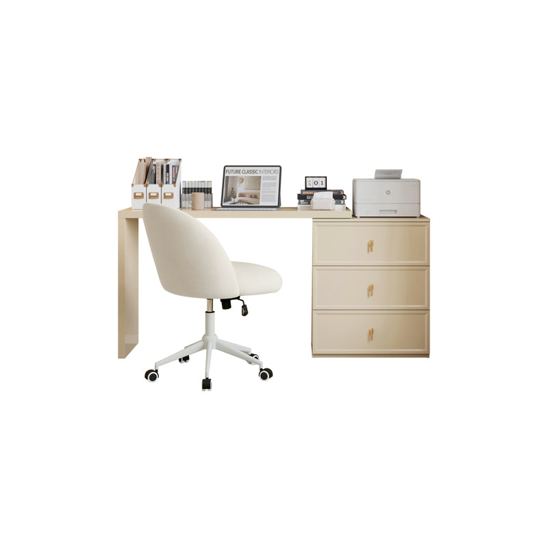 Jeffrey Single/Double Office Desk/Computer Table Set With Drawer/Chair White