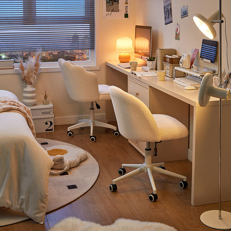 Jeffrey Single/Double Office Desk/Computer Table Set With Drawer/Chair White