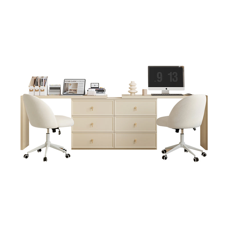 Jeffrey Single/Double Office Desk/Computer Table Set With Drawer/Chair White