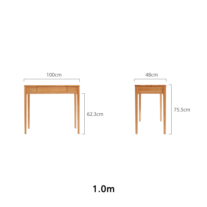 Jerry Classic Design Rubberwood Study Desk with Cabinet/Chair 0.8m/1.0m