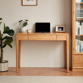 Jerry Classic Design Rubberwood Study Desk with Cabinet/Chair 0.8m/1.0m