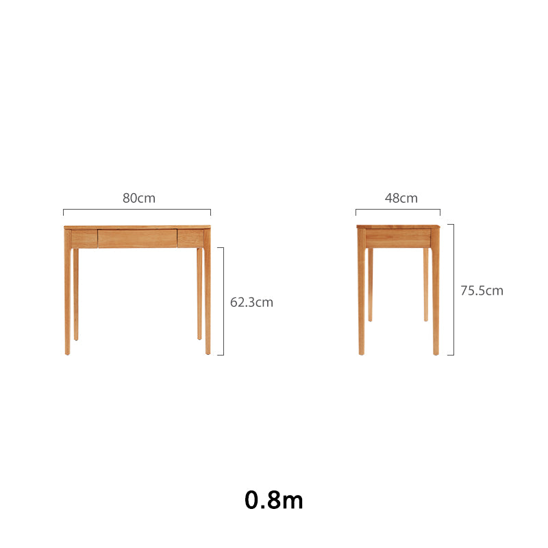Jerry Classic Design Rubberwood Study Desk with Cabinet/Chair 0.8m/1.0m