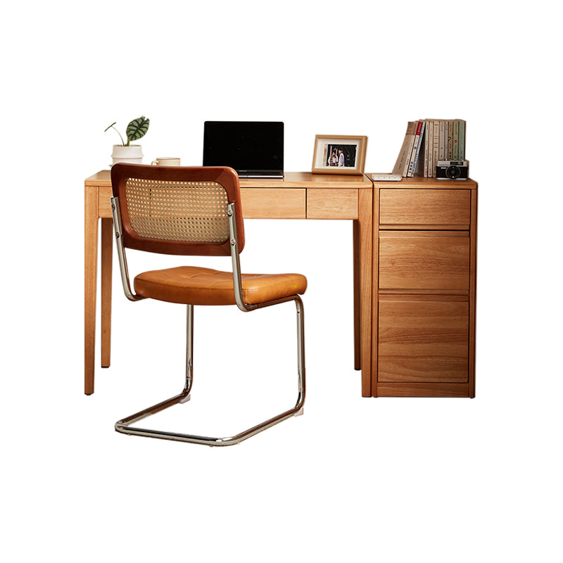 Jerry Classic Design Rubberwood Study Desk with Cabinet/Chair 0.8m/1.0m