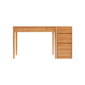 Jerry Classic Design Rubberwood Study Desk with Cabinet/Chair 0.8m/1.0m
