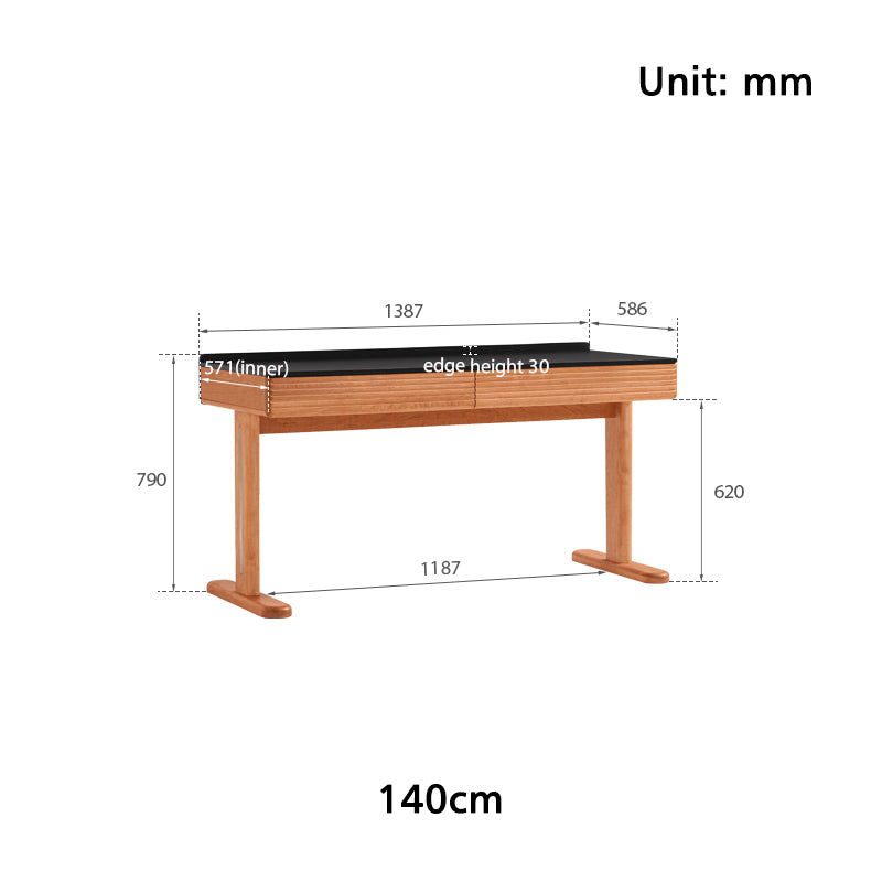 Cathy 1.2m/1.4m Classic Design Study Desk with Drawers/Chair