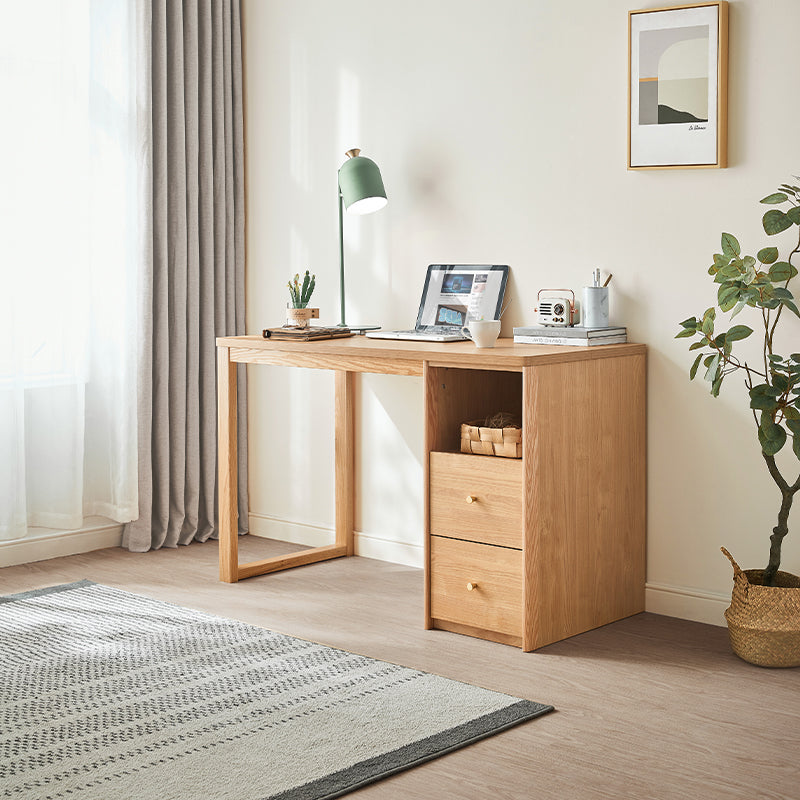 Andrea 1.2m FAS-Graded Solid Oak Wood Study Desk/Table With Drawer