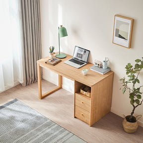Andrea 1.2m FAS-Graded Solid Oak Wood Study Desk/Table With Drawer