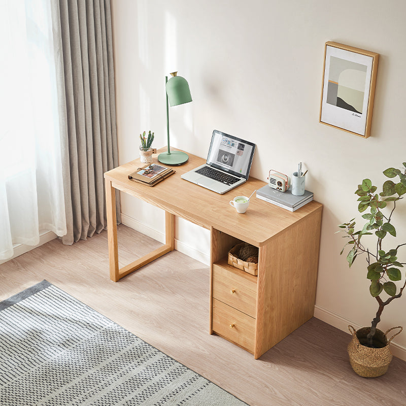 Andrea 1.2m FAS-Graded Solid Oak Wood Study Desk/Table With Drawer