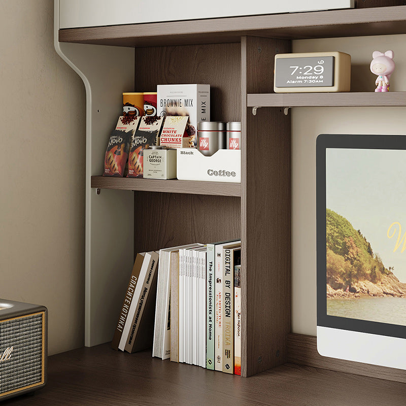 Chad 1.2m/1.4m Single Corner Office Desk/Computer Table Set Left-side Push-door Cabinet With Bookcase/Chair Multiple Color