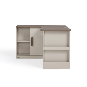 Chad 1.2m/1.4m Single Corner Storage Office Desk/Computer Table Set With Chair/Bookcase