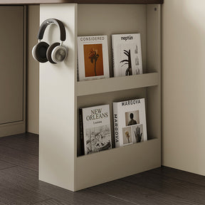 Chad 1.2m/1.4m Single Corner Storage Office Desk/Computer Table Set With Chair/Bookcase