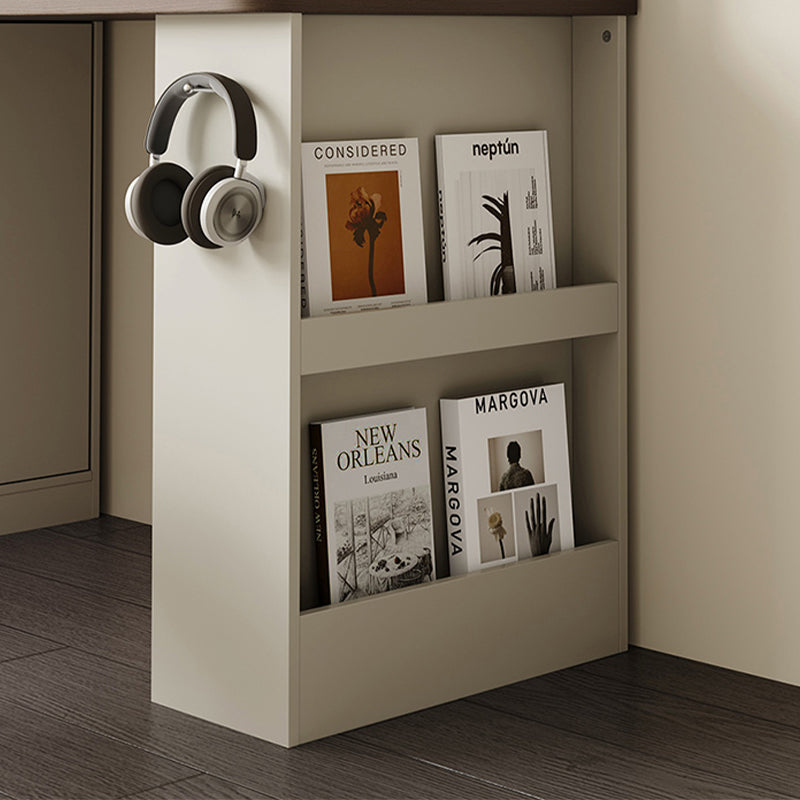 Chad 1.2m/1.4m Single Corner Storage Office Desk/Computer Table Set With Chair/Bookcase