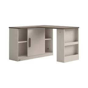 Chad 1.2m/1.4m Single Corner Storage Office Desk/Computer Table Set With Chair/Bookcase