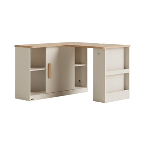 Chad 1.2m/1.4m Single Corner Storage Office Desk/Computer Table Set With Chair/Bookcase