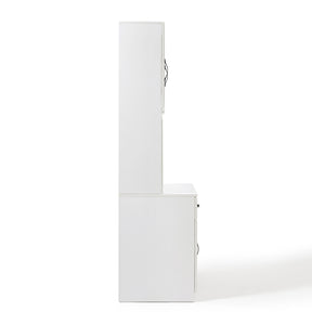 Charlotte 1.2m/1.4m Single Office Desk/Computer Table Set With Drawer/Chair/Bookcase White