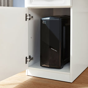 Charlotte 1.2m/1.4m Single Office Desk/Computer Table Set With Drawer/Chair/Bookcase White