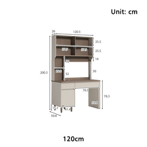 Chad 1.2m/1.4m Single Office Desk/Computer Table Set With Drawer/Bookcase/Chair Multiple Color