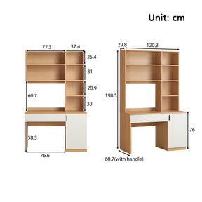 Benjamin 1.2m Single Office Desk/Computer Table With Drawer/Bookcase