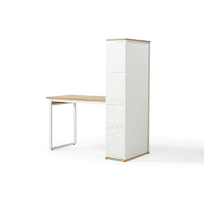 Beverly Carbon Steel Study Desk/Computer Table Set with Chair/Bookcase/Cabinet