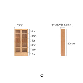 Cynthia Rubberwood Bookcase Set With Drawer/Chair/Single Desk Natural Wood