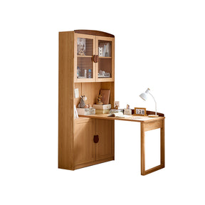 Alexis 1.0m/1.2m Extendable Study Desk/Computer Table with Bookcase/Cabinet