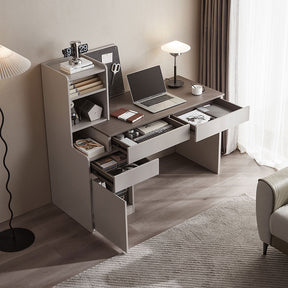 Alexandra Single Office Desk/Computer Table Set With Drawer/Bookcase/Chair Multiple Color