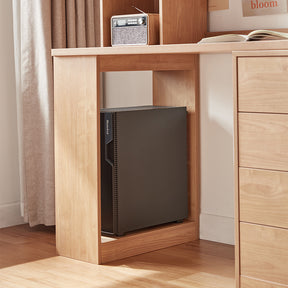 Brittany Single/Double Office Desk/Computer Table Set With Drawer/Chair/Bookcase Natural Wood