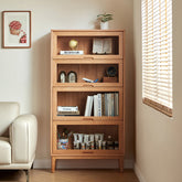 Angela 0.6m/0.8m Rubberwood Flip-door Bookcase Bookshelf/Storage Rack Multiple Color