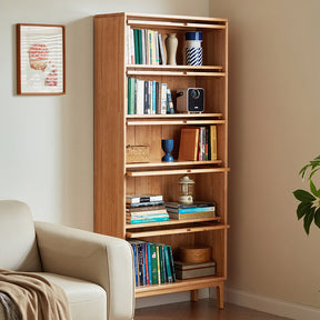 Angela 0.6m/0.8m Rubberwood Flip-door Bookcase Bookshelf/Storage Rack Multiple Color