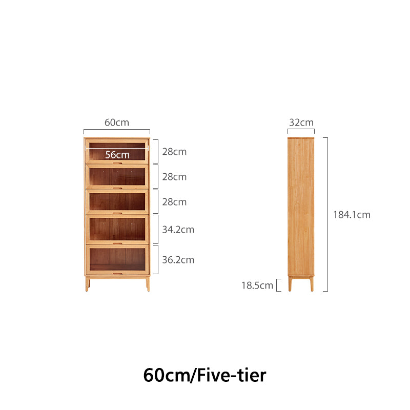 Angela 0.6m/0.8m Rubberwood Flip-door Bookcase Bookshelf/Storage Rack Multiple Color