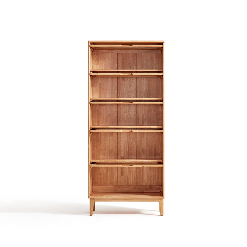 Angela 0.6m/0.8m Rubberwood Flip-door Bookcase Bookshelf/Storage Rack Multiple Color