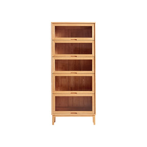 Angela 0.6m/0.8m Rubberwood Flip-door Bookcase Bookshelf/Storage Rack Multiple Color