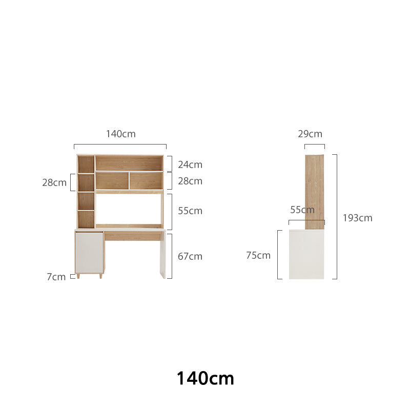 Amanda 1.2m/1.4m Single Office Desk/Computer Table Set With Cabinet/Bookcase/Chair