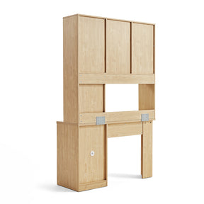 Amanda 1.2m Single Corner Office Desk/Computer Table Set Cabinet With Bookcase/Chair