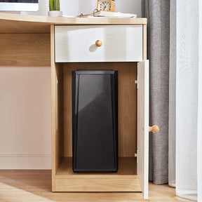 Amanda 1.2m Single Corner Office Desk/Computer Table Set Cabinet With Bookcase/Chair