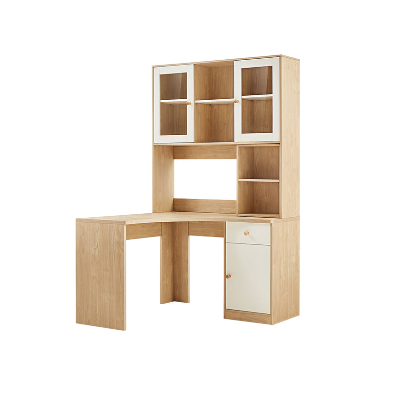 Amanda 1.2m Single Corner Office Desk/Computer Table Set Cabinet With Bookcase/Chair