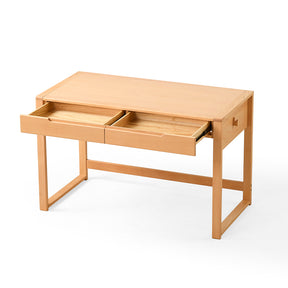 Eliana 90cm/120cm Solid Wood Height Adjustable Single Study/Office Desk/Table Set With Drawer/Bookcase/Chair For Study Room