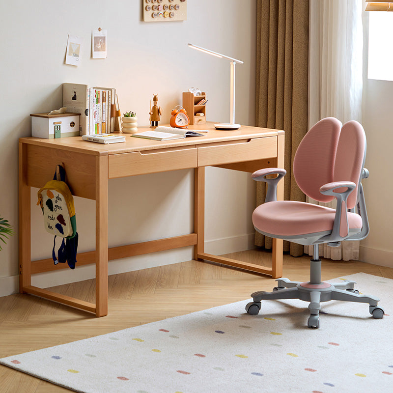 Eliana 90cm/120cm Solid Wood Height Adjustable Single Study/Office Desk/Table Set With Drawer/Bookcase/Chair For Study Room
