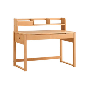Eliana 90cm/120cm Solid Wood Height Adjustable Single Study/Office Desk/Table Set With Drawer/Bookcase/Chair For Study Room
