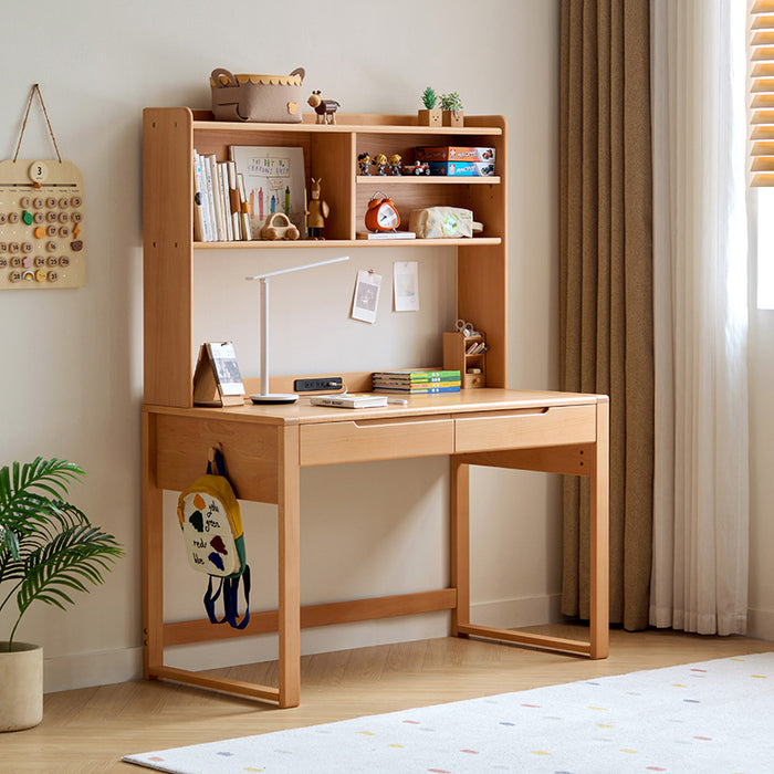Eliana 90cm/120cm Solid Wood Height Adjustable Single Study/Office Des ...