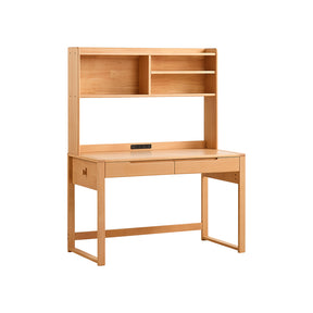 Eliana 90cm/120cm Solid Wood Height Adjustable Single Study/Office Desk/Table Set With Drawer/Bookcase/Chair For Study Room