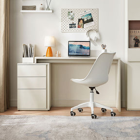 Felicity Single/Double Office Desk/Computer Table Set With Drawer/Chair White