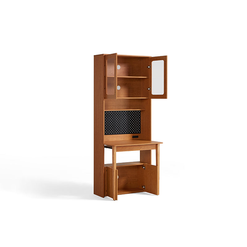Fabian Bookcase Set With Chair/Carbon Crystalline Panel/Single Desk Multiple Color