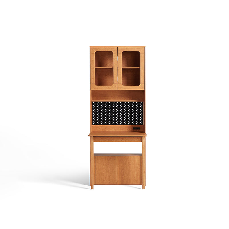 Fabian Bookcase Set With Chair/Carbon Crystalline Panel/Single Desk Multiple Color