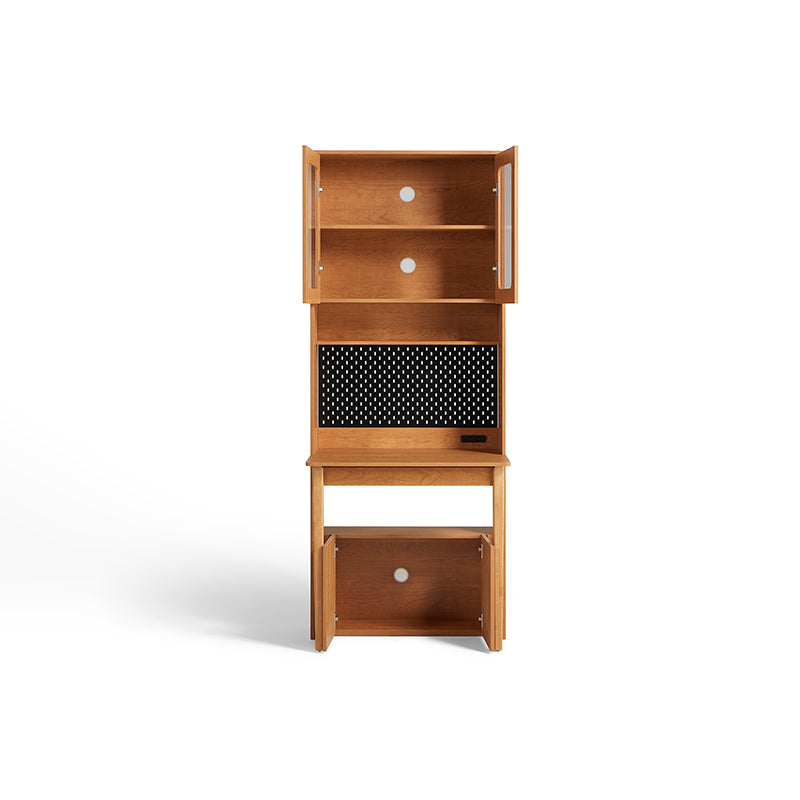 Fabian Bookcase Set With Chair/Carbon Crystalline Panel/Single Desk Multiple Color